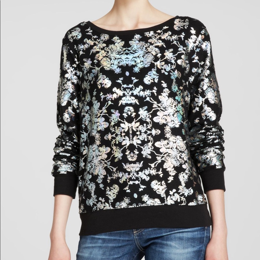 Wildfox Black Metallic Sweater‎